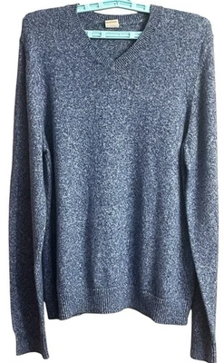 Cárdigan suéter de golf Hollister azul mármol cuello en V para hombre talla XL vintage Foto 1 de 4