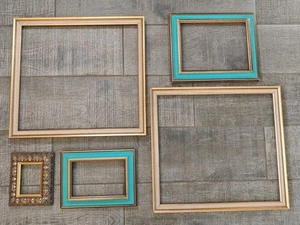 Vintage Ornate Picture Frames Art Decor Gallery Wall Gold Chic lot of 5 eco NK - Bild 1 von 13