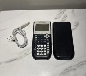 Working TI-84 Plus Graphing Calculator w/Cover And USB Cord Tiny Spot On Screen - Picture 1 of 5