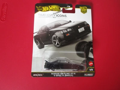 Hot Wheels Car Culture Timeless Icons Nissan Skyline GT-R (BNR34) Chase 0/5 Foto 1 de 4