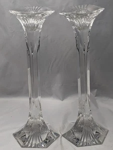 Par (2) Candelabros de Cristal Mikasa Hemsley 12.5" - Imagen 1 de 9
