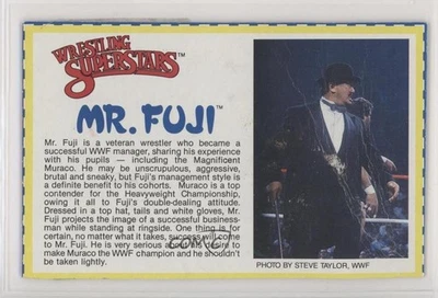 1980s Wrestling Superstars Action Figures Cards Mr Fuji - Image 1 of 2