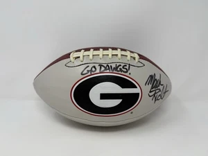MARK RICHT AUTOGRAPHED FOOTBALL - UGA - GEORGIA BULLDOGS COACH LEGEND - Picture 1 of 7