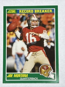 1989 Score Joe Montana #329 San Francisco 49ers Record Breaker - Picture 1 of 2