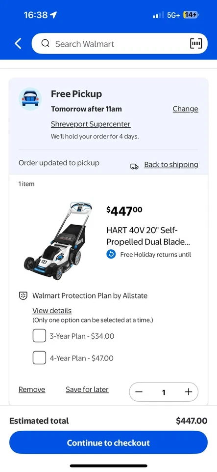 Hart HLPM111VNM 40-Volt Cordless Brushless 20-inch Dual Blade Self-Propelled