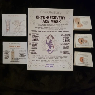 Máscara facial Charlotte Tilbury Cryo Recovery ¡Nueva! ¡Incluye 5 muestras extra! Foto 1 de 4