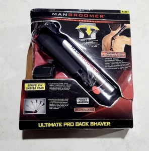 MANGROOMER Ultimate Pro Back Shaver with 2 Shock Absorber Flex Heads OPEN Box - Picture 1 of 11