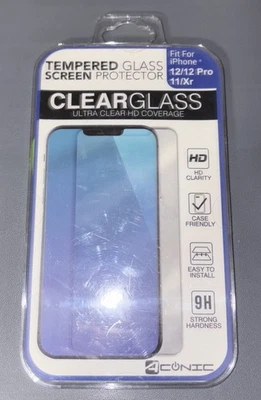 Protetor de tela vidro temperado Aconic iPhone 12/12 Pro 11/Xr® 33mm dureza 9H - Imagem 1 de 2