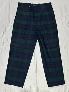 Vintage Polo Ralph Lauren Hose Herren 34x30 grün Blackwatch Tartan kariert USA 90er - Bild 1 von 13