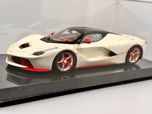 1/18 BBR Ferrari Laferrari White w/ Red Accents Carbon Base  - New Condition! - Picture 1 of 6