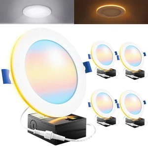 Sunco 6 Inch LED Recessed Light with Night Light, Canless Recessed Lighting, ... - Picture 1 of 7