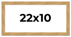 Cornice 22x10 beige vero legno cornice larghezza 1,25 pollici | cornice interna profonda - Foto 1 di 8