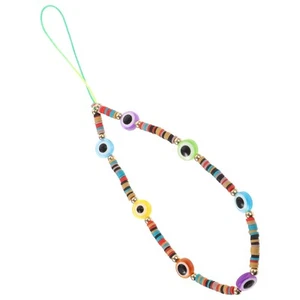 Phone Charm Strap Polymer Clay Beaded Phone Lanyard Wrist Strap Phone Lanyard - Afbeelding 1 van 12