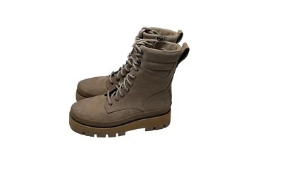 Clarks Botas para Mujer 8M Orianna 2 Caminata Gruesas Cuero Guijarro Nubuck Combate Nuevas con Etiquetas Foto 1 de 4