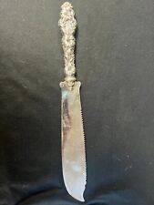 Lily by Whiting Sterling VERY RARE Wide Handle serrated Cake Knife 11 7/8" AS HH