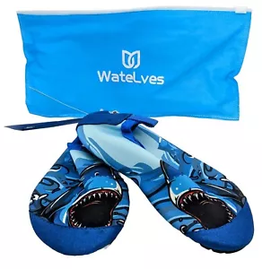 WateLves Kids Water Shoes Unisex Toddler Big Shark Non Slip Quick Dry Beach Swim - Picture 1 of 4