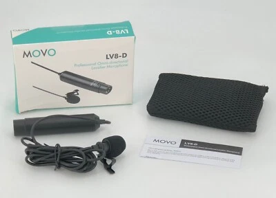 Movo LV8-D XLR Lavalier Directional Microphone w. Phantom Power & Windscreen - image 1 of 4