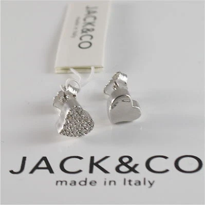 ORECCHINI IN ARGENTO 925 JACK&CO CON CUORE LOVE CON ZIRCONIA CUBICA JCE0454 - Immagine 1 di 4