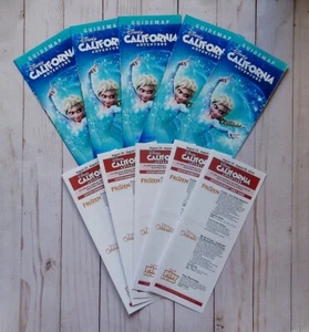 Disney California Adventure FROZEN Elsa 5 Maps+Guides 2016 Disneyland DCA - Picture 1 of 1