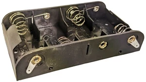 4 'C' Cell Battery Holder with Solder Lug Terminals on the Side, Plastic Case - Picture 1 of 4