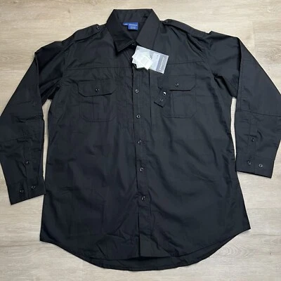 Propper Lightweight Tactical Long Sleeve Full Zip Shirt Black F5312 Mens XLR NWT - Image 1 of 4