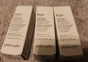 3x Crema hidratante multitarea Philosophy Hope in a Jar Smooth Glow 7 ml/.23 oz Ea - Imagen 1 de 2