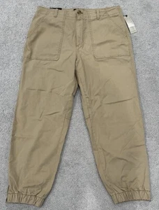 BANANA REPUBLIC Authentic Chino Jogger Beige Pants Women’s Size 12 Petite New - Picture 1 of 5