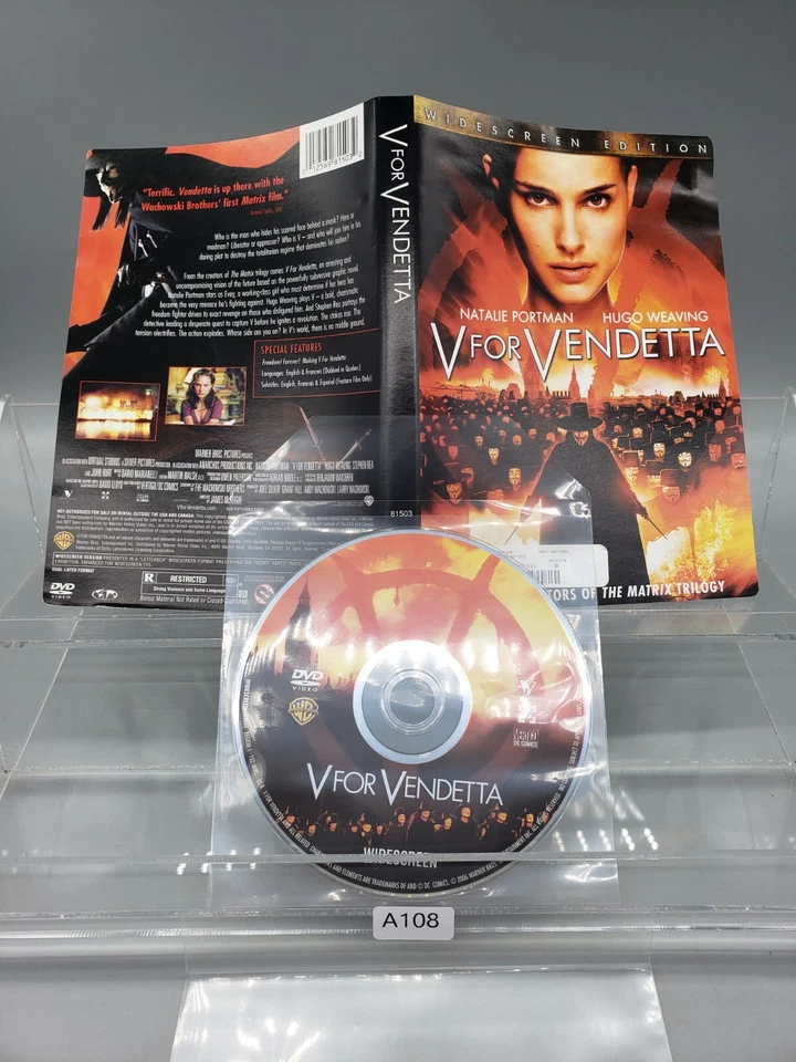 V For Vendetta (DVD Widescreen Former Rental) No Case No Tracking - Image 1 of 1