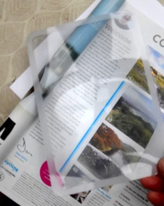 New A5 18x12cm Magnifier Sheet Page Magnifying Glass Reading Aid Lens - Picture 1 of 3