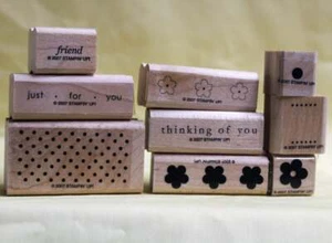 Stamp in' Up! Drei für dich! 9 Briefmarken Set - Gummistempel Scrapbooking 2007 - Bild 1 von 5