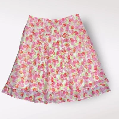 Pierre Cardin Y2K Cherry Print Lined Midi Skirt Womens Size 6P Multicolor - Image 1 of 4