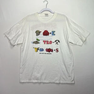 Vintage 90s Single Stitch Graphic Tee Seagram’s Coolers Pictogram Adult Size XL - Picture 1 of 7