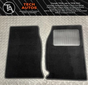Juego de alfombrillas Triumph TR4 solo hechas a mano por encargo pila profunda - Imagen 1 de 2
