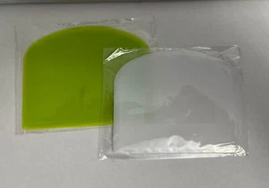 2 PCS Plastic Dough Scraper Bowl Scraper, Food-Grade Bench Scraper - Picture 1 of 11