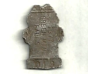 GREEN MOUNTAIN FALLS COLORADO 1977 DOG TAG LICENSE FIRE HYDRANT #19 EL PASO CNTY - Picture 1 of 2