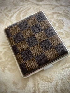 Quality Elegant Checkerboard Pattern Leatherette King Size 14 Cigarette Case - Picture 1 of 4