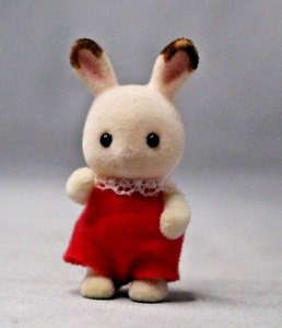Calico Critters Epoch Sylvanian Families RABBIT Baby Bunny Red Shirt Standing