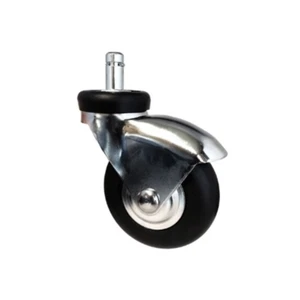 3" Premium Black Neoprene Rubber Wheel Chair Caster - 110 lbs Cap - Picture 1 of 1
