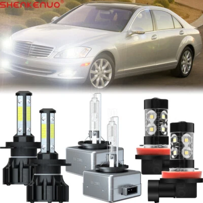 For Mercedes-Benz S550 2007-2010 LED HID Xenon Headlight Hi / Lo+Fog Light Bulbs - Image 1 of 4