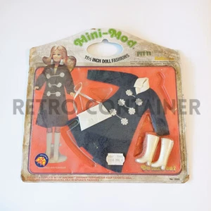 Vintage Mattel Barbie Shillman Pitti Mini-Mod blau Kleid Outfit MOC - Bild 1 von 1