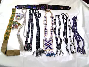 Antiguo Lote Deco Años 20 Collares Cuentas Aleta Nociones Adornos Borde - Imagen 1 de 23