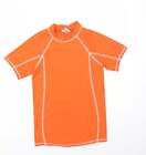 jhon lewis Boys Orange Nylon Basic T-Shirt Size 12 Years Collared