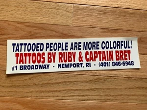 Adesivo VINTAGE storia tatuaggio paraurti Rhode Island leggende rubino e capitano Bret - Foto 1 di 2