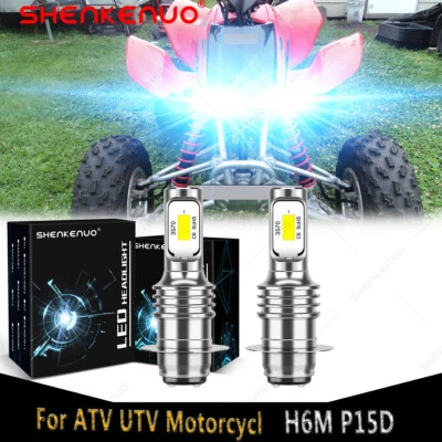 Faros LED 2x bombillas P15D H6M para Honda TRX450R 2006-2009 8000 K Foto 1 de 4