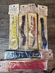 Vintage Live Action Lure Fishing Worm NOS 70’s 6 Packs - Picture 1 of 7
