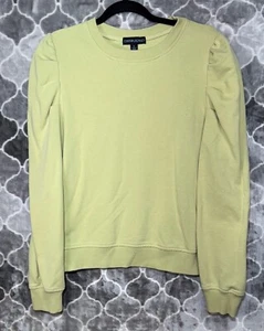 Cynthia Rowley Leg-of-Mutton Sleeved Sweatshirt Women's Sz L Cozy Classic Preppy - Picture 1 of 6