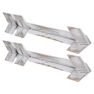 2PCS Wooden Arrows Decor Sign Wall Art Decor Farmhouse Courtyard W SuppliesWh... - Picture 1 of 9