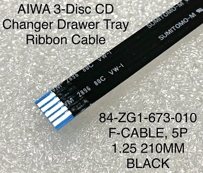 Genuine AIWA 3CD Changer Drawer Tray 5 Pin 210mm Flat Ribbon Cable Flex Wire NEW - Image 1 of 4