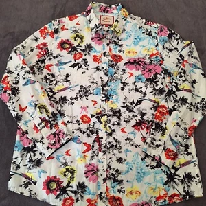 Joe Browns Funky Floral Print Shirt 2XL XXL Chest 50" Men's Long Sleeves Multico - Picture 1 of 13