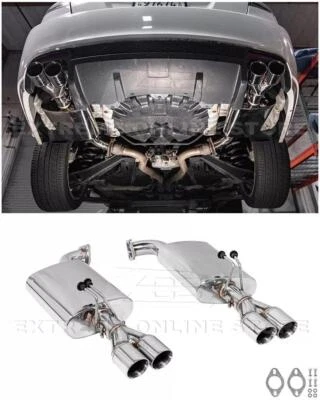 Rear Axle Back Dual Stainless Tips Exhaust Muffler For Pontiac G8 2008-2009 - Image 1 of 4